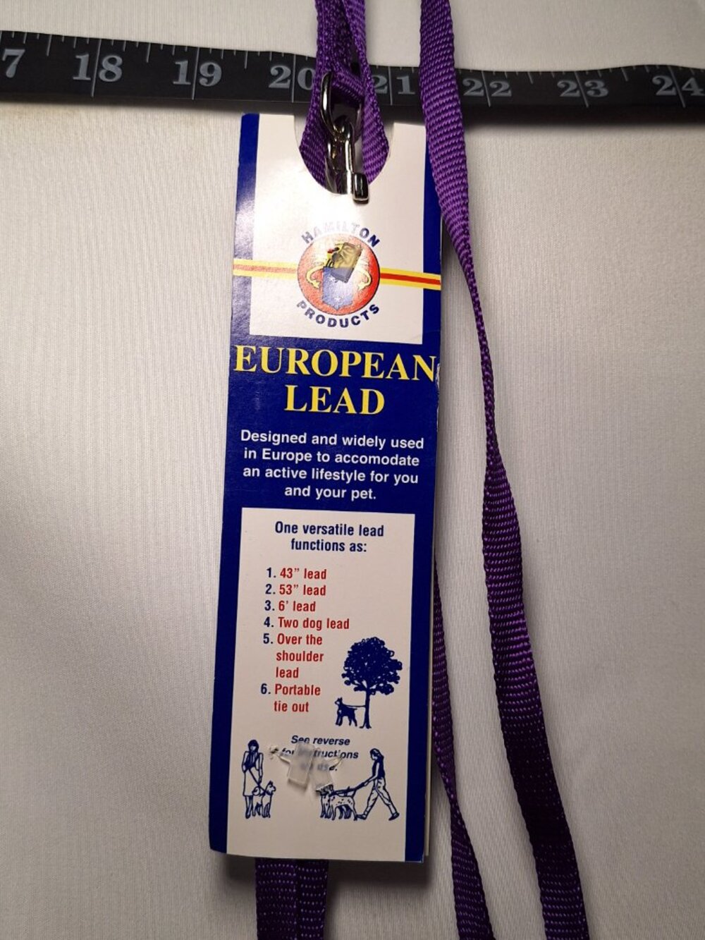 NWT European Lead/Leash for dogs Purple